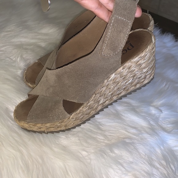 NWOT Pedro Garcia braided raffia wedge platform sandals size 38.5 - Picture 11 of 15